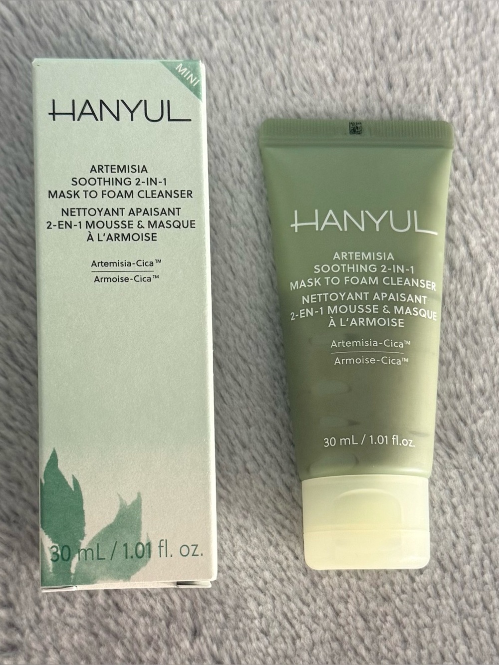 5/$25 🎆 NIB Hanyul Artemisia Soothing 2-in-1 Mask to Foam Cleanser 1.01 oz
